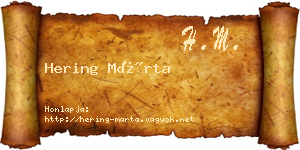 Hering Márta névjegykártya